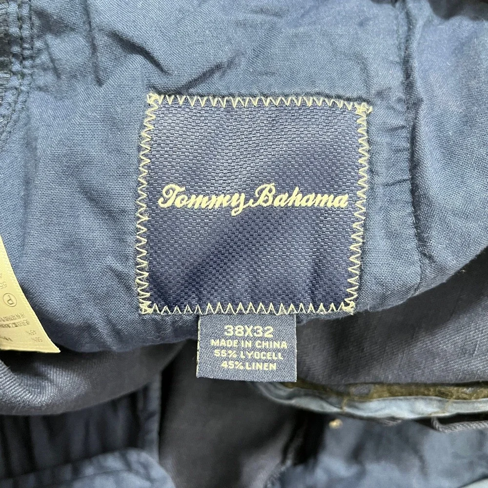 Tommy Bahama Linen Lyocell Pants‎ Men 38X30 Resort Tailored Relaxed Fit Travel
